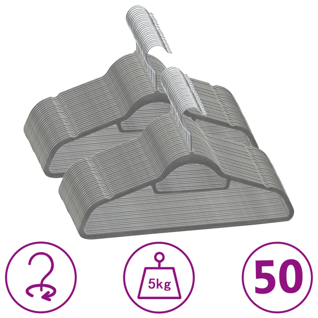 20-Delige Kledinghangerset Anti-Slip Fluweel