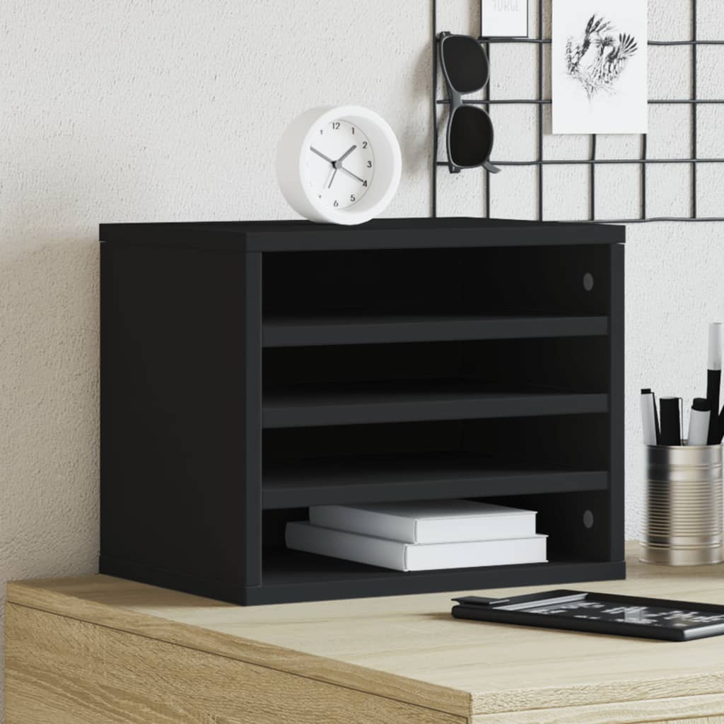 Bureau Organizer 36 X 26 X 29,5 Cm Bewerkt Hout