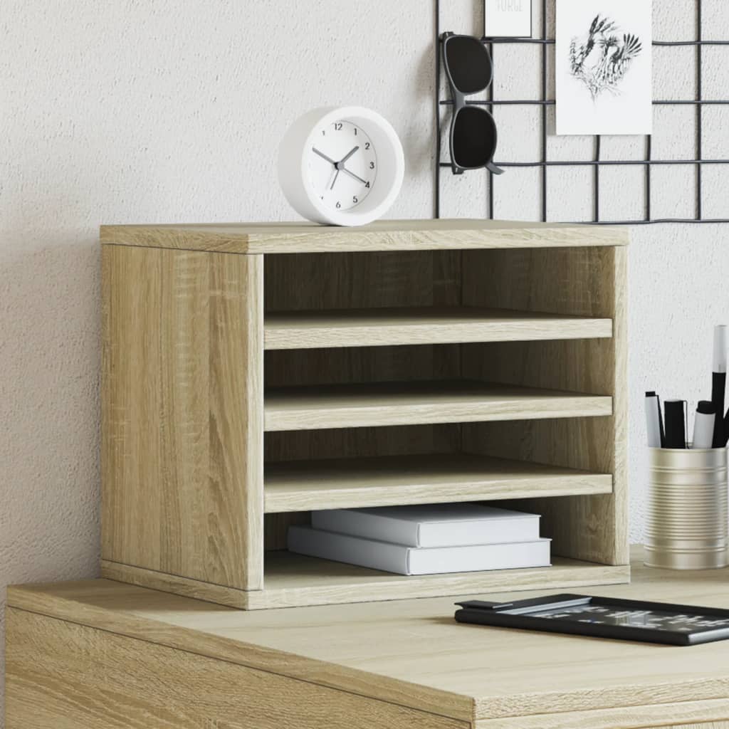 Bureau Organizer 36 X 26 X 29,5 Cm Bewerkt Hout