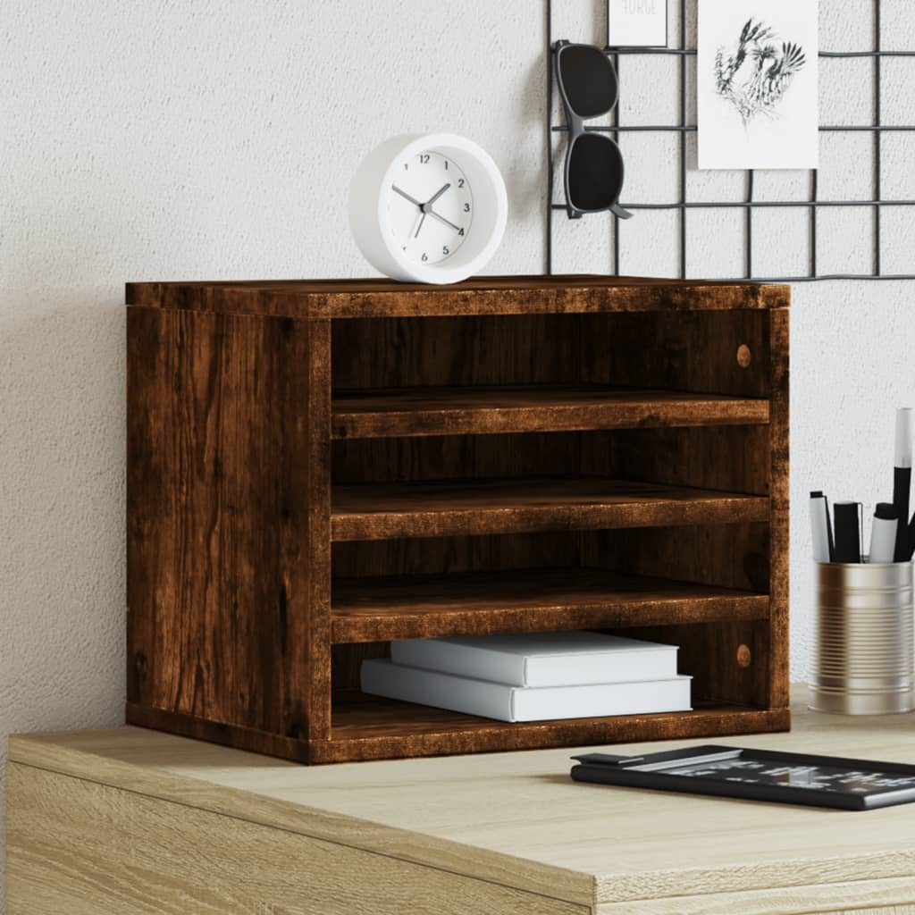 Bureau Organizer 36 X 26 X 29,5 Cm Bewerkt Hout