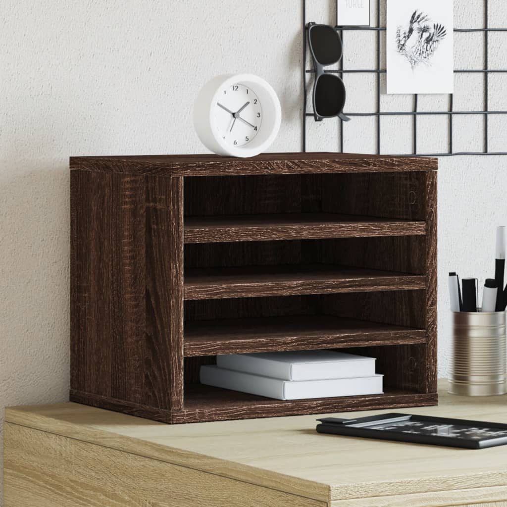 Bureau Organizer 36 X 26 X 29,5 Cm Bewerkt Hout