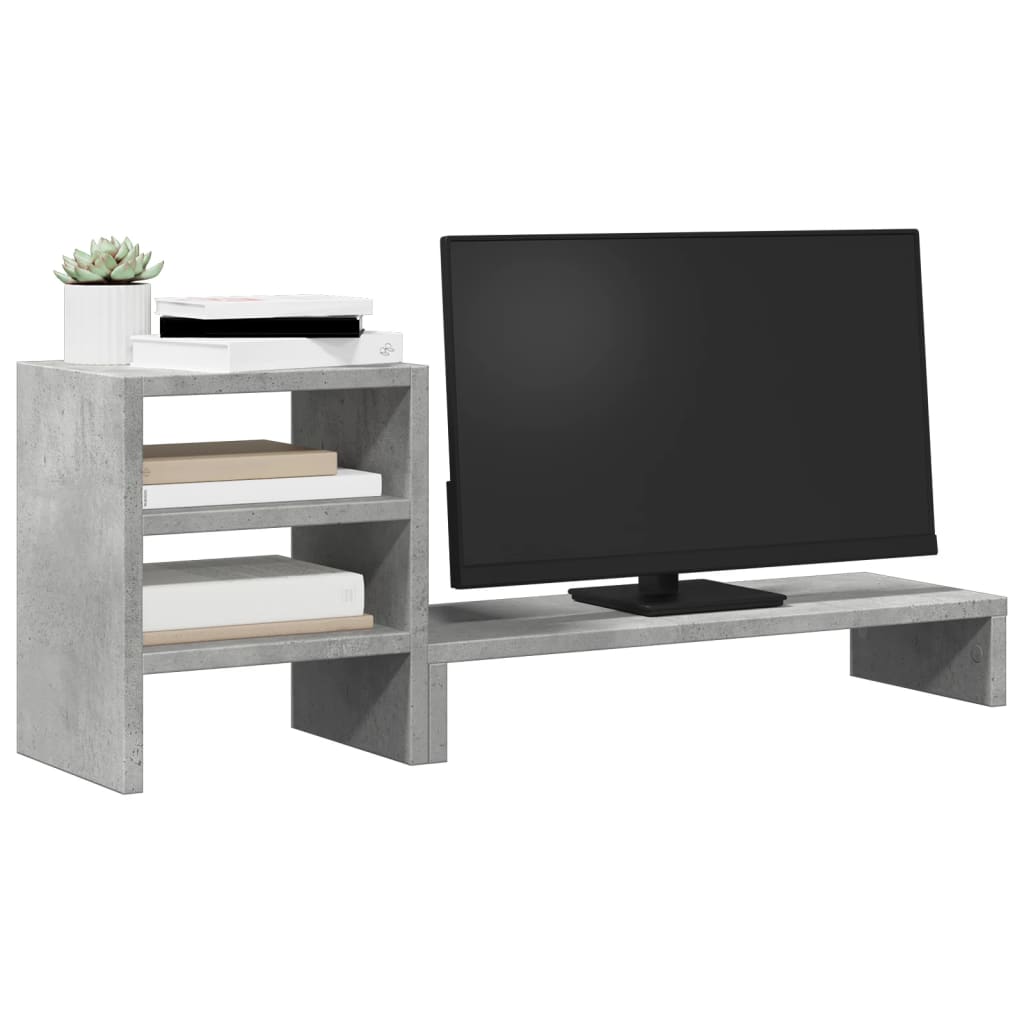 Monitorstandaard Met Bureau-Organizer Bewerkt Hout