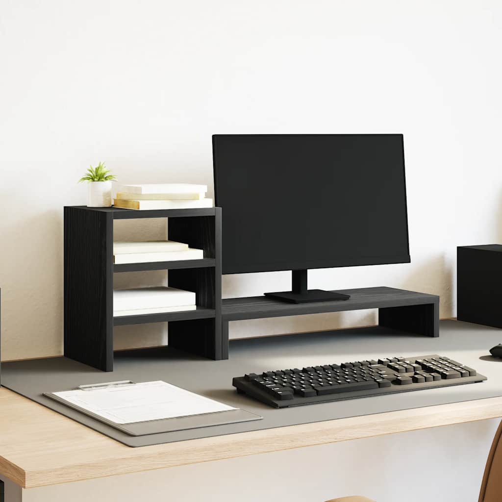 Monitorstandaard Met Bureau-Organizer Bewerkt Hout