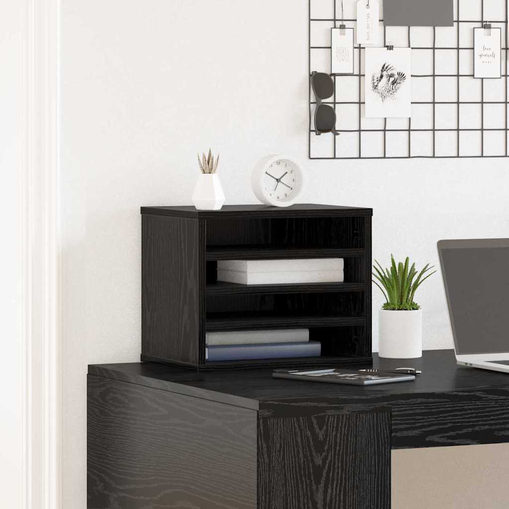 Bureau Organizer 36 X 26 X 29,5 Cm Bewerkt Hout
